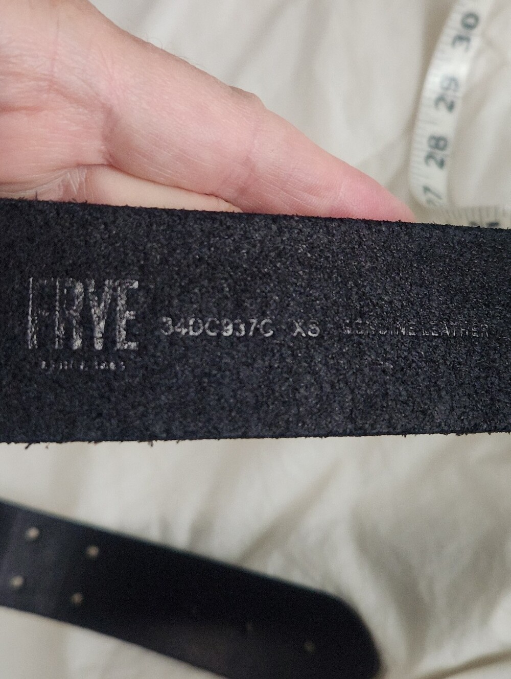 Frye Black Leather Belt Double Pin Size XS Western - Picture 5 of 7